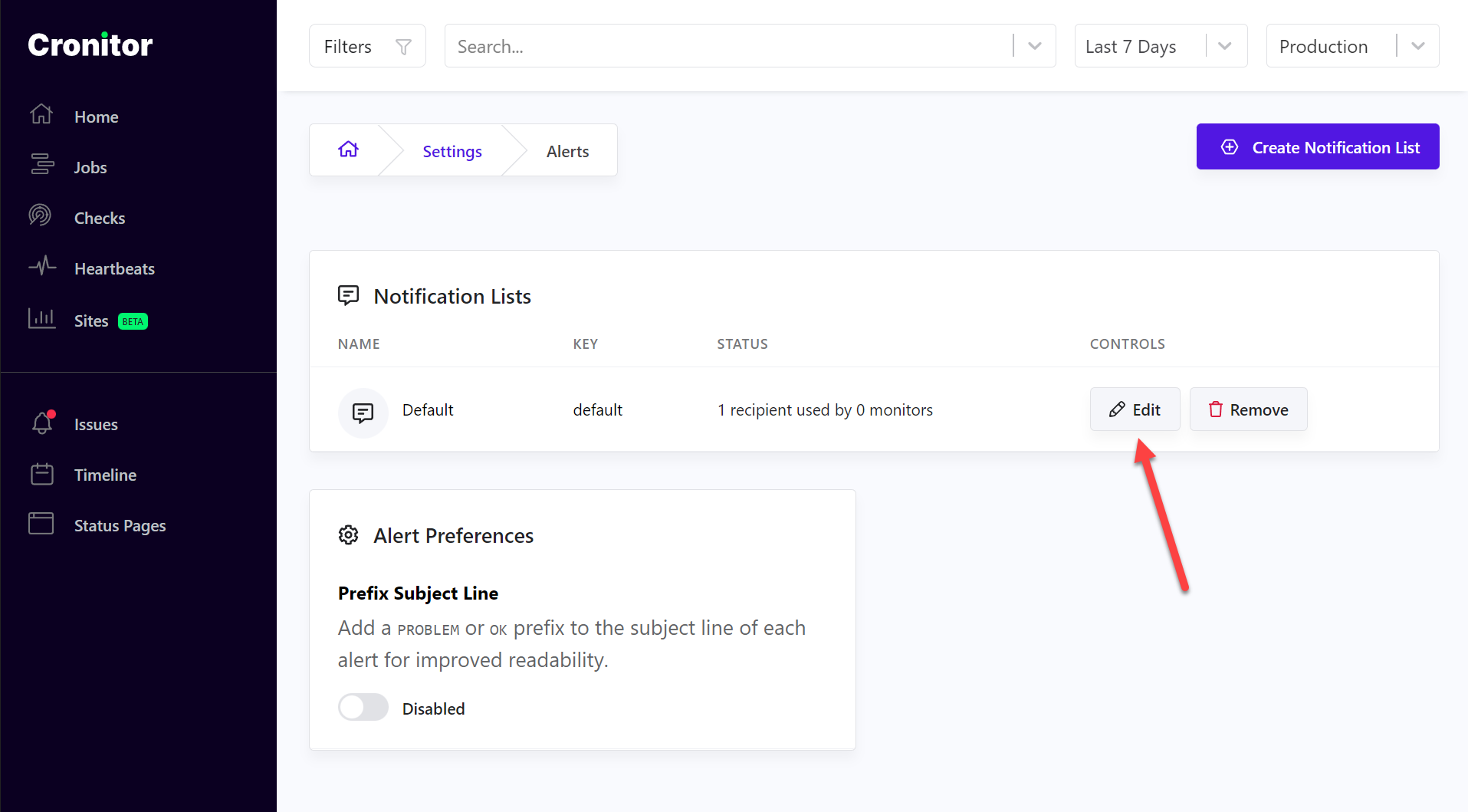 Cronitor Default notifications 